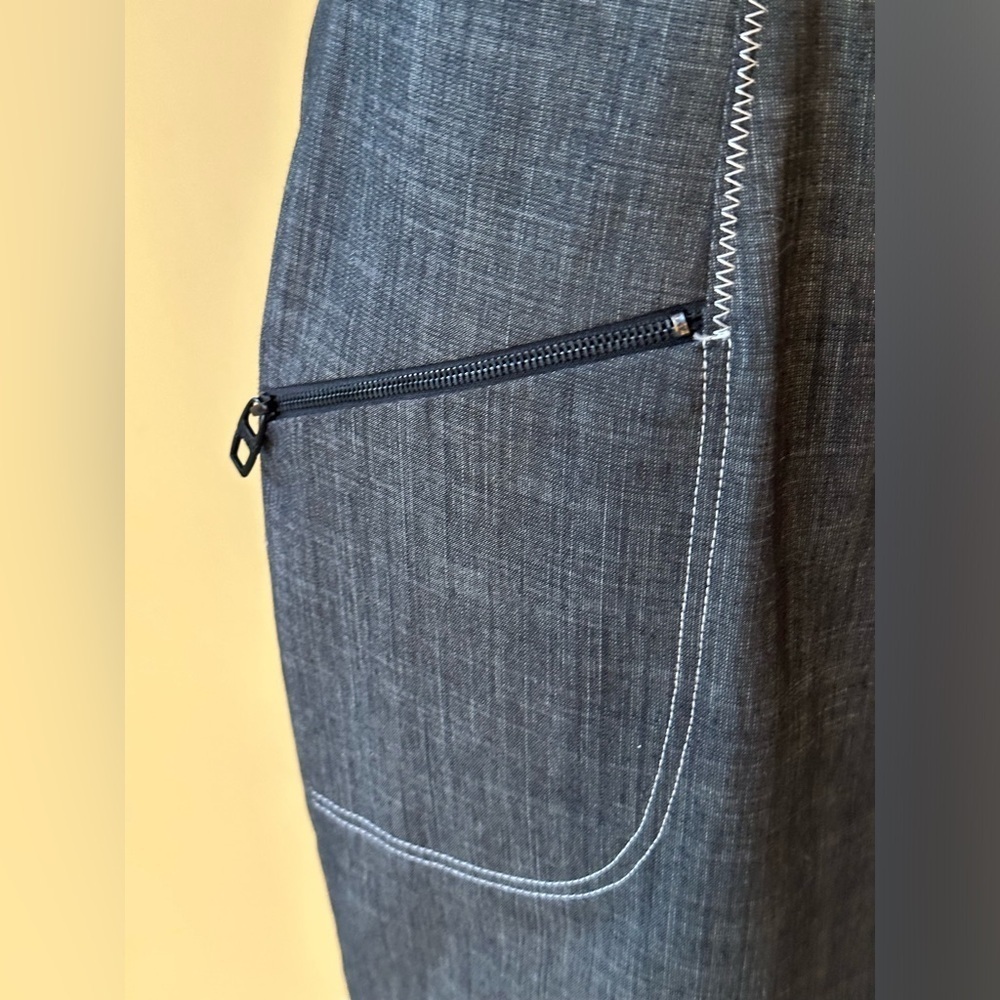 Miss Sixty | Gray Sheath Dress with Wide Neckline, Zippers and Zigzag Stitching - Picture 6 of 12